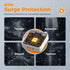 Flat Plug Surge Protector Power Strip, TESSAN 5 ft Extension Cord with 4 Outlets and 3 USB Ports, 900J Surge Protector