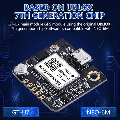 Deegoo-FPV GT-U7 NEO-6M 51 STM32 R3 GPS Module Navigation Satellite Positioning Arduino GPS Receiver Compatible