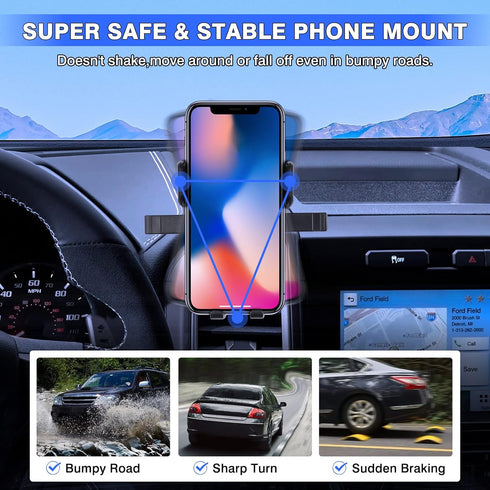 Karltys F150 Car Phone Holder Mount for Ford F-150 2021-2024, Dash Air Vent, Thick Case Friendly for 4-7 Inch Phones