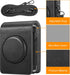 Fintie Protective Case for Fujifilm Instax Mini EVO Camera - Premium Vegan Leather Bag Cover with Removable Adjustable Strap, Vintage Black