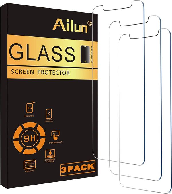 Ailun Tempered Glass Screen Protector for iPhone 12 Pro Max 2020, 6.7 Inch, 3 Pack, Case Friendly.