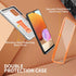 FITO Dual Layer Shockproof Case for Samsung Galaxy A32 5G, with Screen Protector, Built-in Kickstand, Orange