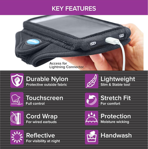 Tune Belt AB92 Cell Phone Armband for Running - Fits iPhone 16/15/14/13 Pro Max, Samsung Galaxy Ultra/Plus/Note,