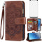 Asuwish Galaxy S9 Wallet Case: Flower Leather Flip, Tempered Glass Protector, Credit Card Holder, Stand Folio, Brown.
