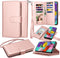 Takfox Galaxy A71 5G Case, PU Leather Wallet Case with 9 Card Slots and Lanyard for Samsung Galaxy A71 5G-Rose Gold