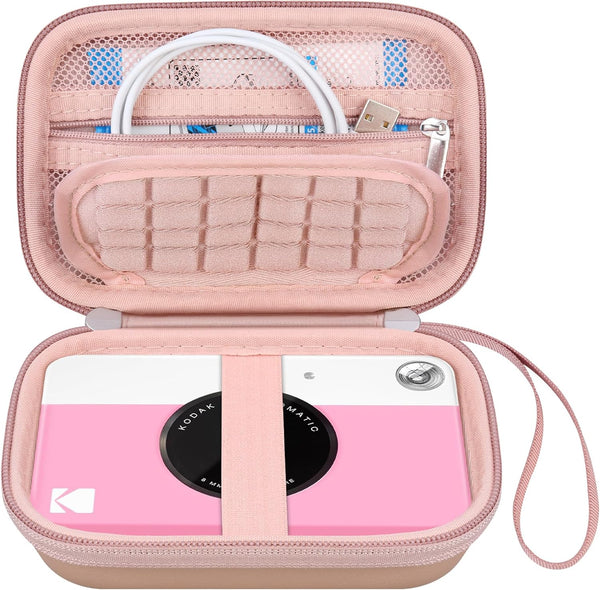 Canboc Carrying Case - Compatible with KODAK Printomatic Digital Instant Print Camera, Rose Gold, Case Only