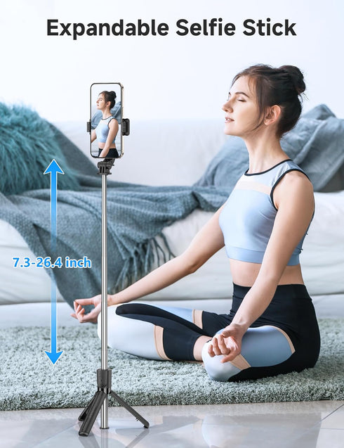 SelfieShow 4 1 360 16/15/14/13 Portable Selfie Stick, in Extendable Phone Tripod Stand with Detachable Wireless Remote