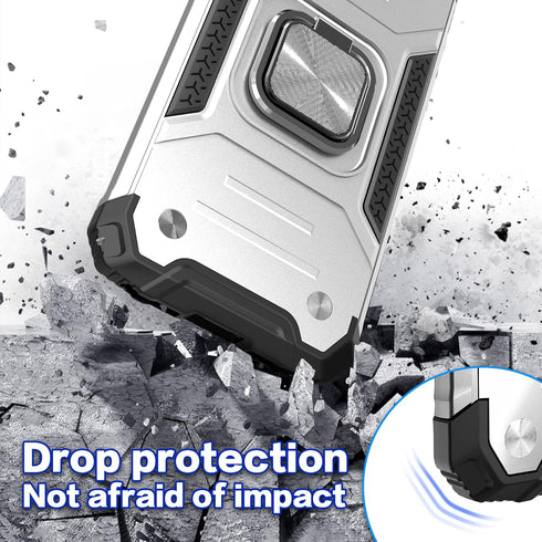 Galaxy A50 Case with Screen Protector, Hybrid Drop Test Slim Fit Cover with Car Mount Kickstand for Galaxy A50/A30S/A50S