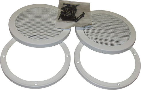 Reliable Hardware Company RH-4002-6.5-2-A White Surface Mount 6-1/2" Speaker Covers, Sold in Pairs