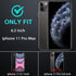 for iPhone 11 Pro Max Case, Military Grade 3 in 1 Heavy Duty Shockproof/Drop Proof/Dust Proof Case with 2Pcs Tempered Glass Screen Protector (Black/Grey)