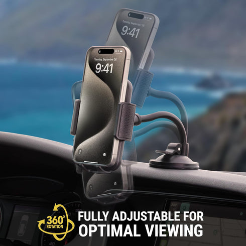 Scosche SUHVWDL-2XCES0 Universal Cell Phone Mount, Rotatable Hands-Free Car Air Vent/Dashboard/Windshield Holder for