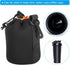 PATIKIL Camera Lens Bag, 3.5" IDx5.5 H Drawstring Pouch with Thick Neoprene, Lens Case for DSLR, Water Coffee Cups,
