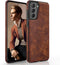 LOHASIC Case for Galaxy S21 5G, Premium Leather Rugged Bumper, Shockproof Full Body Cover for Men, Women - Brown