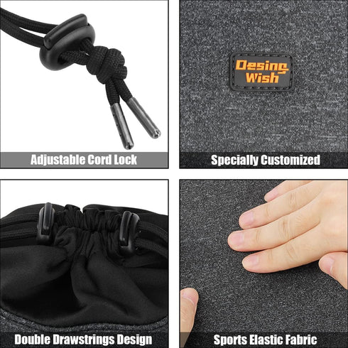 Desing Wish Lightweight Headphone Storage Bag, Portable Carrying Pouch for Over-Ear Headphones/Gaming Headsets (Small