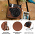 CAIYOULE Camera Case for Fujifilm Instax Mini 99 Fuji Mini 99 Instant Camera Bag With Mini 3inch Photo Album and Mini Photo Border Sticker(No Camera)-Brown