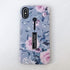Compatible with iPhone X/XS Case - 3D Embossed Pink Flowers White Shell Design, Rugged Shockproof Case