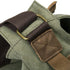 peacechaos Men's Canvas Camera Bag - Leather DSLR SLR Case, Vintage Messenger Sling Bag, Army Green