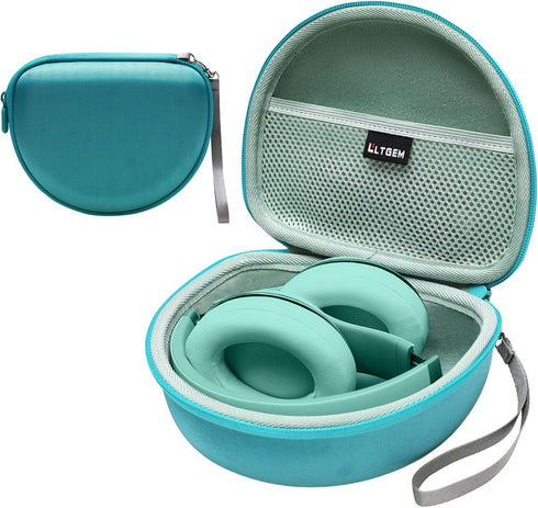 Headphone Case Compatible with Beats Studio Pro/Beats Solo 4 / Beats Studio 3 / Beats Solo 3 / Beats Solo 2 and for TOZO HT2 On-Ear Bluetooth Headphones - Peacock Green+Mint Green