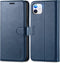 TUCCH Case Wallet for iPhone 11, PU Leather Flip Folio Case with Shockproof TPU Inner Shell, RFID Blocking, Dark Blue