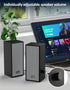 cinnkeyi 2.0, Small Computer Speakers USB/USB-C PC Speakers for Desktop Laptop, Bluetooth Stereo USB Speakers Compact