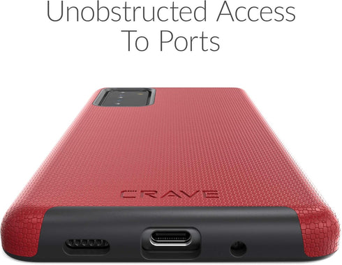 Crave Dual Layer Case for Samsung Galaxy S20 FE, Shockproof Protection for Samsung Galaxy S20 FE & S20 FE 5G - Red