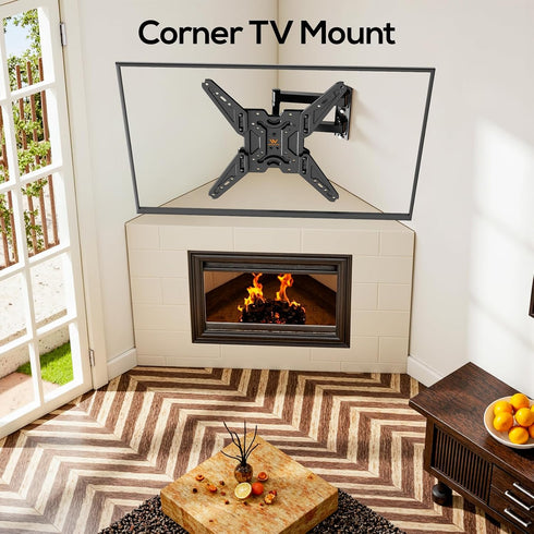 IWORKBOARD 65 55 50 43 inch inch 32-65 77 lbs, 400x400mm, Full Motion Corner TV Wall Mount for TVs - Articulating