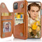 LOHASIC Wallet Case for iPhone 12 Pro Max, 5 Card Holder, Premium PU Leather, Magnetic Clasp, Brown