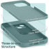 SURPHY Compatible with iPhone 13 Case, Liquid Silicone Phone Case with Screen Protector, Cactus Green 6.1 inch 2021