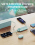 charmast 10000mAh Pack 6 3 5A Portable Charger with Built in Cables, Power Bank with Cords Wires, Slim Travel Battery