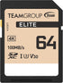 TEAMGROUP Elite 64GB UHS-I U3 V30 SDXC Memory Card, 100MB/s Read Speed, Compatible with Canon Sony Nikon Panasonic