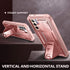 Dexnor Case for Samsung Galaxy S21, Built-in Screen Protector and Kickstand, Heavy Duty Shockproof Cover, Rose Gold