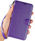 Samsung Galaxy S9 Wallet Case - Purple, with Card Slots & Kickstand