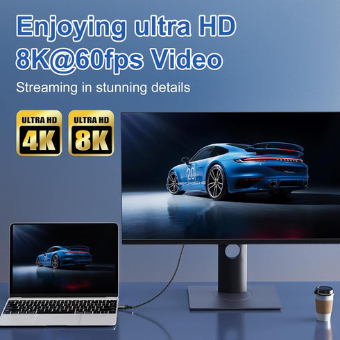USB4 Cable 5ft - 240W Charging (40Gbps, 240W, 8K Video), Compatible with Thunderbolt 4/3 USB C to USB C for MacBook