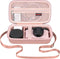 4K Digital Camera Carrying Case for Femivo, VETEK, IWEUKJLO, Travel Compact Storage Cover Bag, Rose Gold