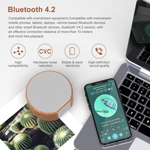 Portable Bluetooth Speaker, Wireless Speakers with HD Sound, IPX4 Waterproof, Small Size for Home Office Outdoor Travel