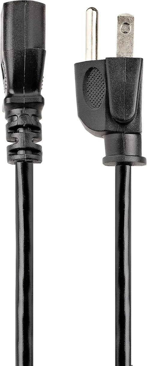 StarTech.com 25ft (7.6m) 5-15P C13, 10A 125V, 18AWG, (PXT10125) Computer Power Cord, NEMA to Black Replacement AC Power