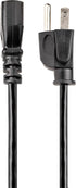 StarTech.com 25ft (7.6m) 5-15P C13, 10A 125V, 18AWG, (PXT10125) Computer Power Cord, NEMA to Black Replacement AC Power