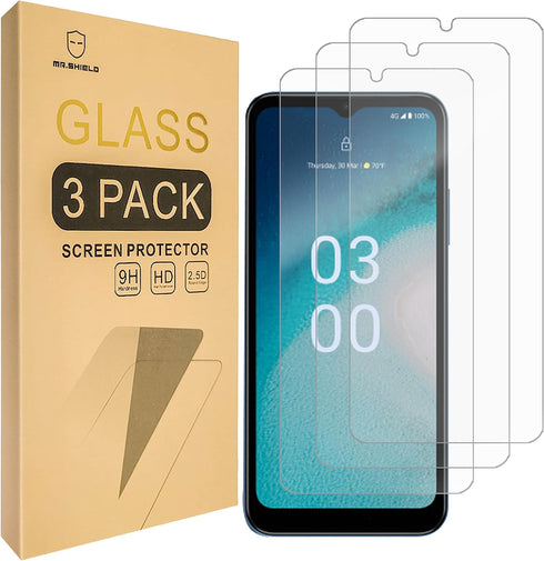 Mr.Shield Tempered Glass Screen Protector for Nokia C300 - 9H Hardness, Case Friendly, Japan Glass, 3-Pack.