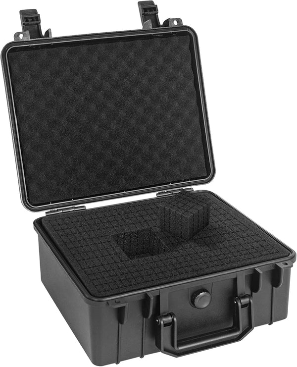Protective Hard Case Shockproof Water-resistant with Customized DIY Foam Insert for Camera, 11 X 9.5 X 5-Inch
