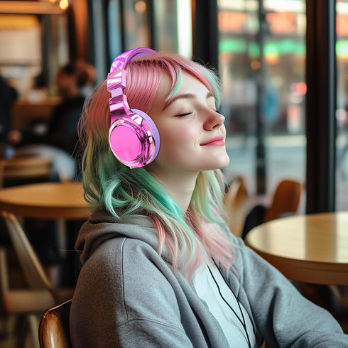 QearFun Bluetooth Headphones for Kids, Wireless Headphones with Built-in Mic, Aux Cord, USB C, Bluetooth 5.3
