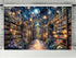MERCHR 7x5ft Bookshelf Backdrop Books Library Tapestry Bookcase Photography Backdrop School Library Study Bookshelf