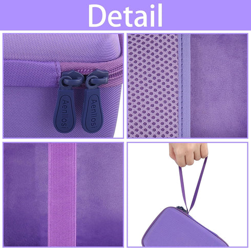 Aenllosi Hard Camera Case for Dylanto/Meetrye/Anchioo Kids Camera Instant Print,Camera Bag for Toddler Video Camera & 6PCS Print Camera Paper Refills Roll(Only Case,Purple)