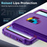 LeYi Purple Case for Samsung S9, 3 in 1 Full Body Shockproof Rubber Dustproof Rugged Protection Phone Cover