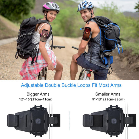 Cell Phone Running Armband - 360° Rotatable Detachable Arm Band for iPhone 16 15 14 13 12 Pro Max Plus, Samsung Galaxy