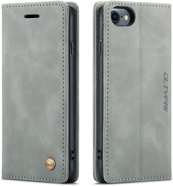 QLTYPRI Vintage PU Leather Wallet Case for iPhone 6 Plus 6S Plus, Card Slot Kickstand Magnetic Closure Shockproof Flip