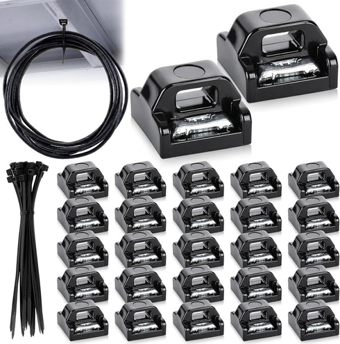 Ribbonlic 25 Sets Mini Magnetic Cable Tie Mount Magnetic Zip Tie Mount Base