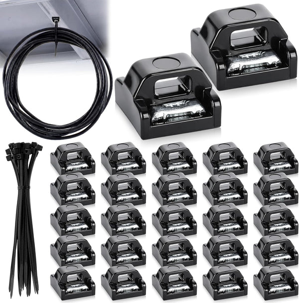 Ribbonlic 25 Sets Mini Magnetic Cable Tie Mount Magnetic Zip Tie Mount Base