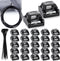 Ribbonlic 25 Sets Mini Magnetic Cable Tie Mount Magnetic Zip Tie Mount Base