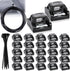 Ribbonlic 25 Sets Mini Magnetic Cable Tie Mount Magnetic Zip Tie Mount Base