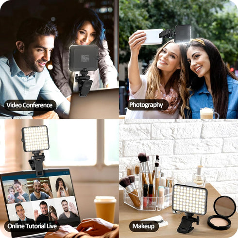 XINBAOHONG Rechargeable Selfie Light, Clip Fill Light for Phone Laptop Tablet Portable Light for Video Conference Live